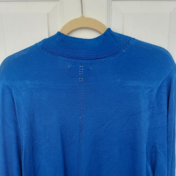 Kim Rogers Blue Open Front Cardigan Medium NWT - Picture 5 of 7